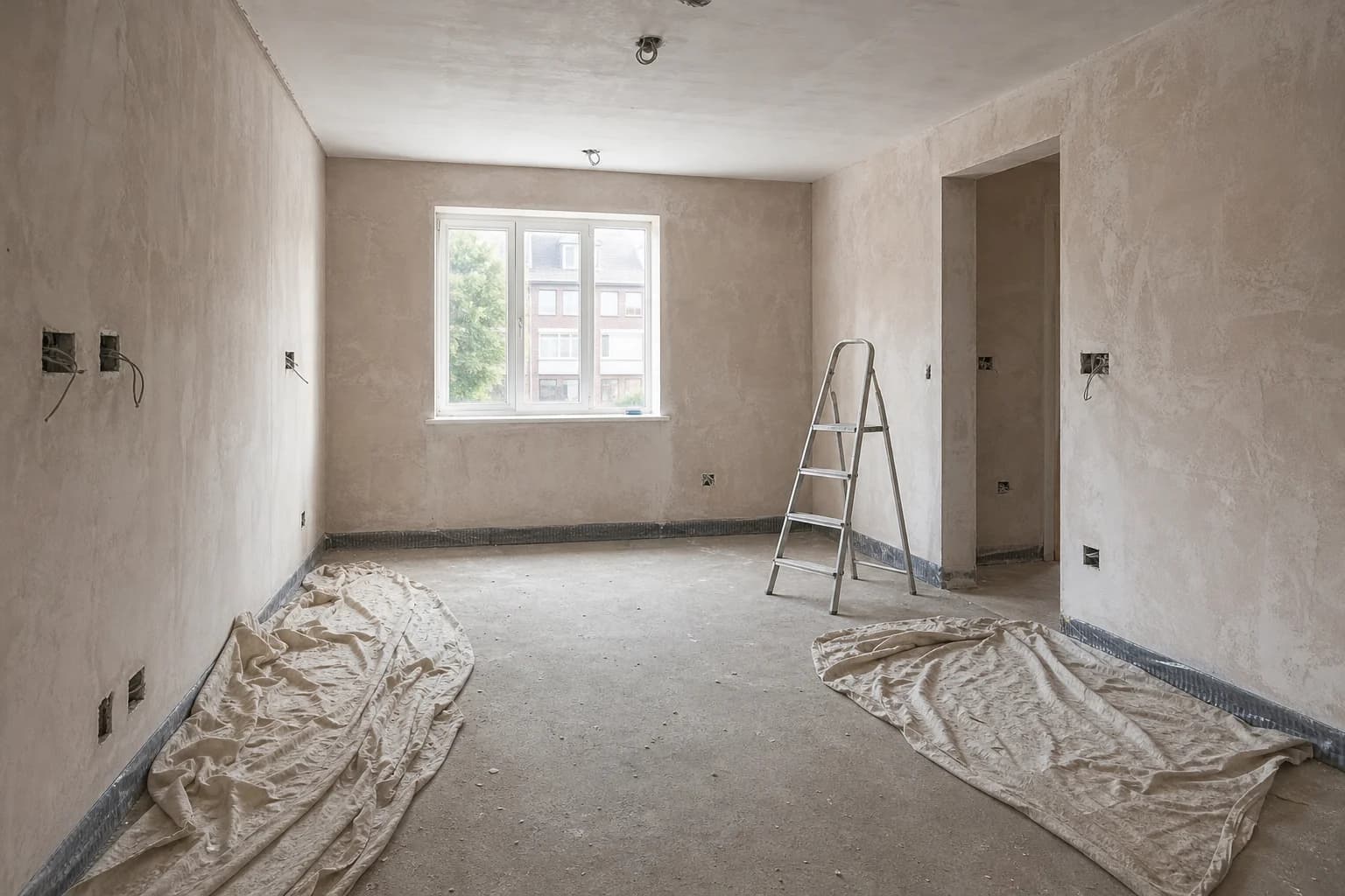 Void flat during strip-out and first-fix works